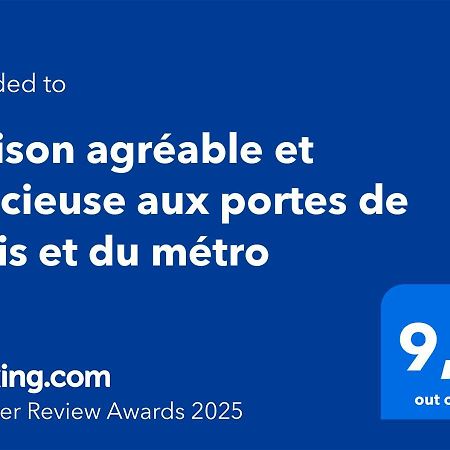 Maison Agreable Et Spacieuse Aux Portes De Paris Et Du Metro Сент-Уен Екстериор снимка
